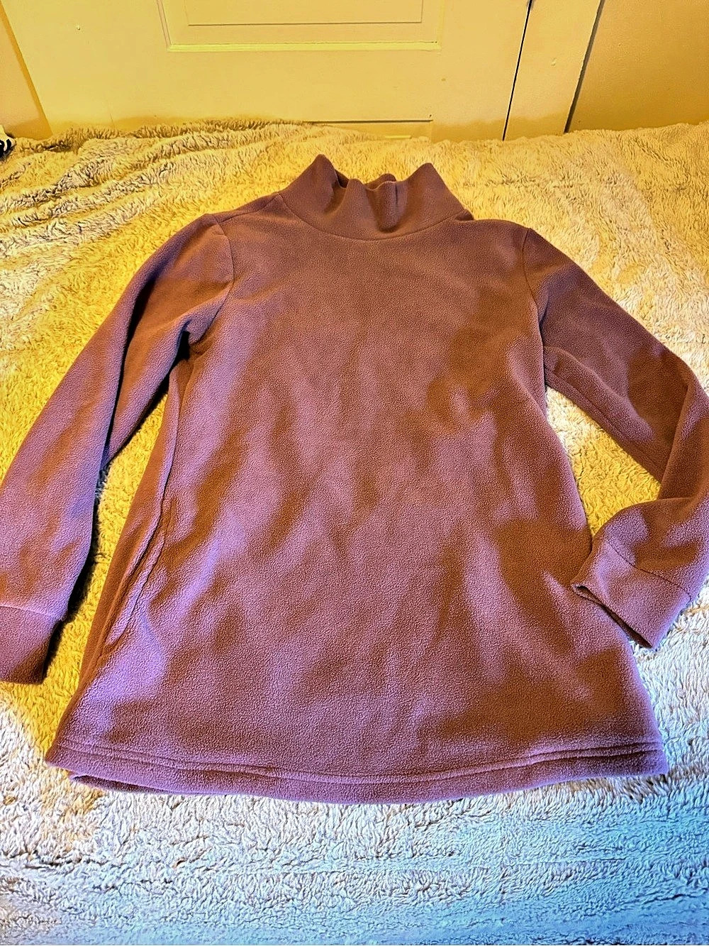 Mountain and Isles Purple Fleece Turtleneck